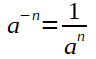 a^-n=1/a^n