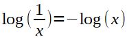 log(1/x)=-log(x)